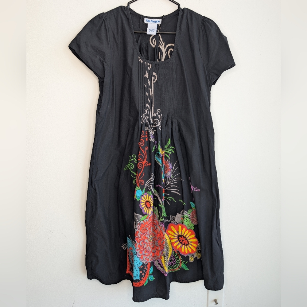 Desigual Black Floral Midi Dress